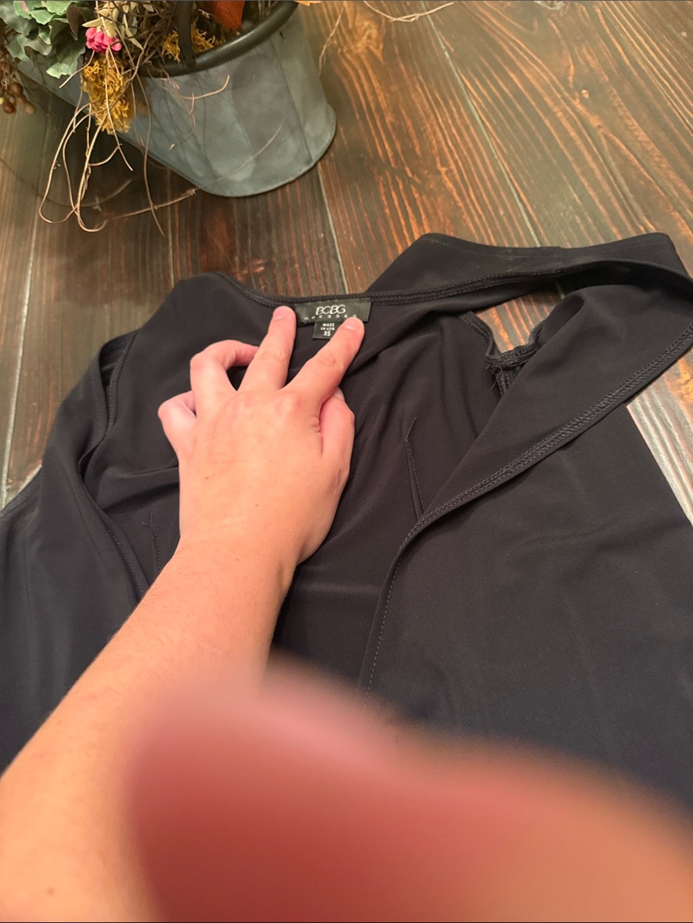BCBG Black Sleeveless wrap dress